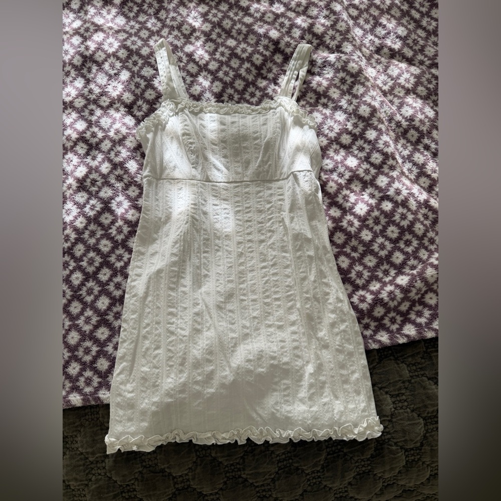 PacSun White Textured Mini Dress